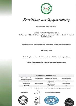 QM-Zertifikat nach DIN EN ISO 9001 : 2015